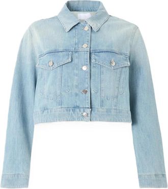 Dondup Cropped Denim Jacket - Dames - Spijkerjassen - Blauw - M - Denim - Jassen