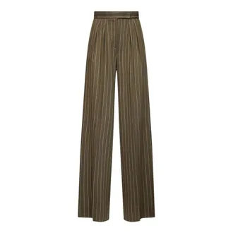 Max Mara Dames, Broeken, Groen, Maat: S
