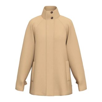 Emme Di Marella Single-Breasted Coats, female, Beige, Size: XL Single-Breasted Raincoat