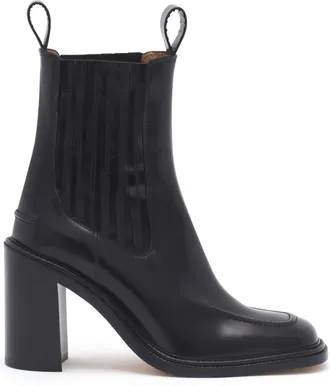 Maison Kitsun&eacute; Leather Chelsea Chelsea Boots - Black