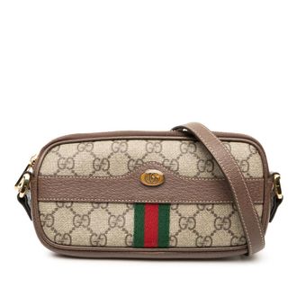 Gucci Pre-owned Gucci Mini GG Supreme Web Ophidia Crossbody Ladies 598664 2149