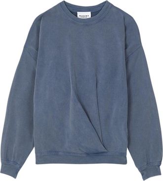 Isabel Marant Sauria Isabel Sweatshirt - Dames - Sweatshirts - Blauw - 2XS - Katoen - Hoodies & sweatvesten