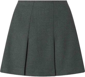 Pinko Christina Flannel Skirt Diago Dark Forest