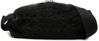 Bottega Veneta Pre-owned Woven Canvas Crossbody Bag - Dames - Vintage Heuptassen - Zwart - ONE Size - Vintage