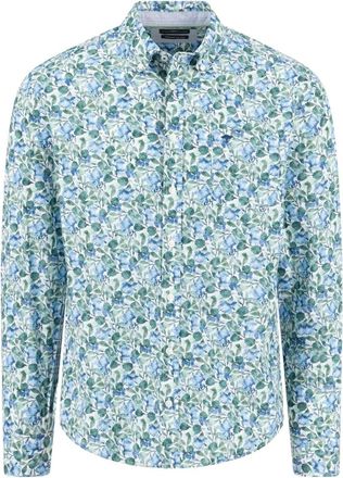 Fynch-Hatton Heren, Overhemden, Blauw, Maat: XL