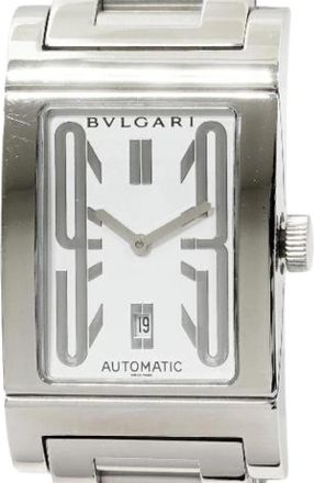 Bulgari Pre-owned Stainless Steel watches - Heren - Vintage Horloges - Wit - ONE Size - Vintage