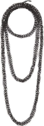 Brunello Cucinelli multi-chain beaded necklace - women - Brass - One Size - Grey