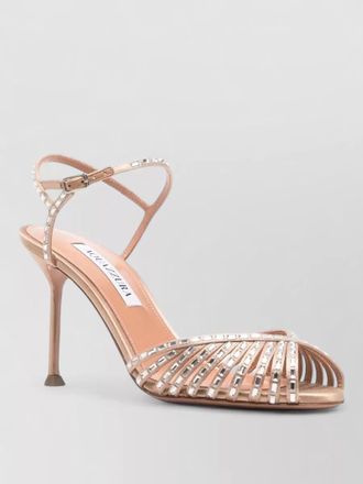 Aquazzura sandals embellished straps open toe stiletto