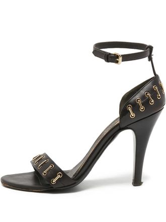 Burberry 95mm leather sandals - women - Calf Leather/Calf Leather/Calf Leather - 36 - Brown