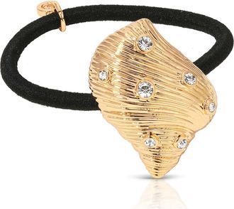 Ettika Soleil Seashell Ponytail Holder in Gold at Nordstrom