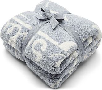Barefoot Dreams CozyChic(r) Le Soleil Throw Blankets Moonwater, Polyester