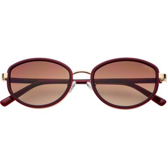 Freyrs Eyewear Jordan Oval Sunglasses in Burgundy at Nordstrom