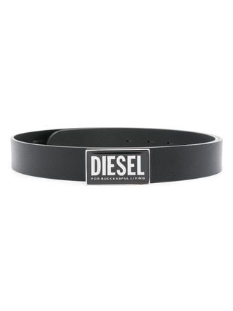Diesel Cintura con placca logo - Nero