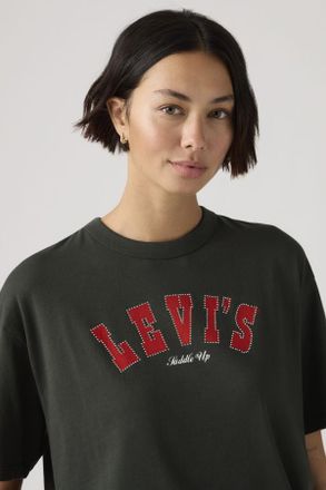 Levi's Camiseta Graphic Tabor - Mujer - XS - Negro / Rhinestone Archival Levis Pirate Black