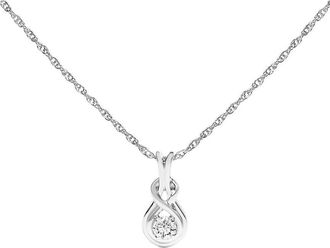 House of Brilliance Haus Of Brilliance Silver 0.10 Ct. Tw. Lab-Grown Diamond Pendant Necklace