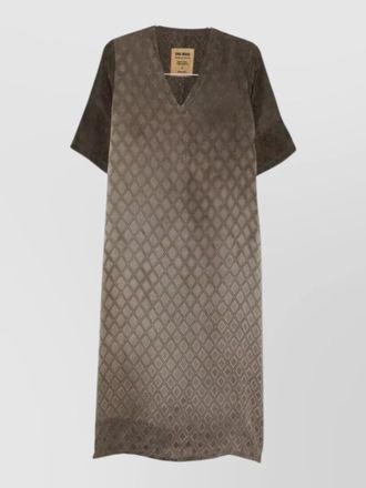 Uma Wang apostle dress v neckline short sleeves