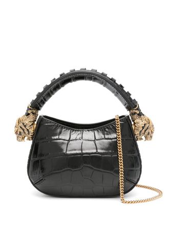 Roberto Cavalli croc-embossed mini bag - women - Calf Leather - OS - Black