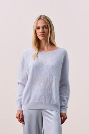 Naked Cashmere DOVE BRUSHED CASHMERE BOATNECK in Cloud at Nordstrom, Size X-Small