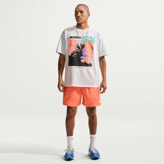 Nike Mens Club Woven Flow Shorts in Orange | FN3307-835