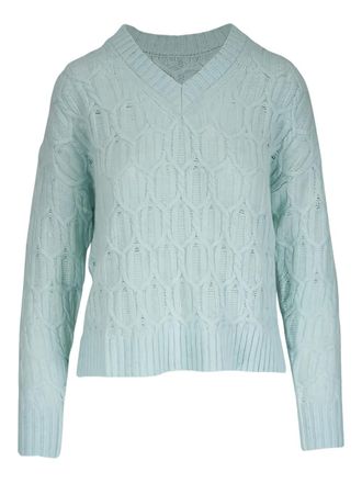 Kinross Cashmere V-neck sweater - Blu