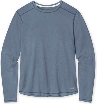 Stio | Womens Crester Tee Shirt Long Sleeve, Size Extra Small in Mountain Shadow Heather