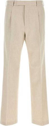 Pantaloni Torino Light Beige Straight Trousers