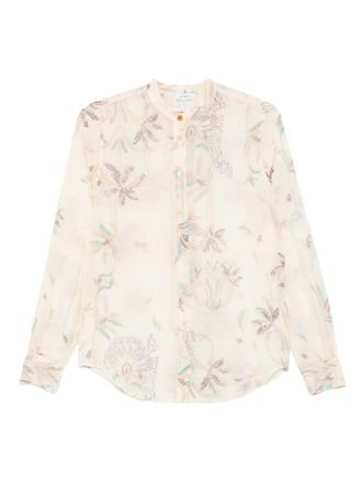Forte_Forte floral-print shirt - women - Silk/Cotton - III - Neutrals