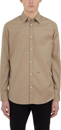 Dsquared2 Mens Mini Logo Shirt - Grey Cotton - Size EU 46 (Mens)