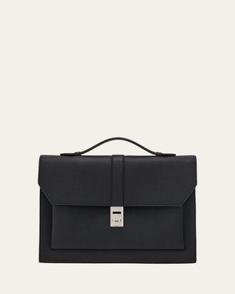 Ferragamo Mens Hug Leather Briefcase
