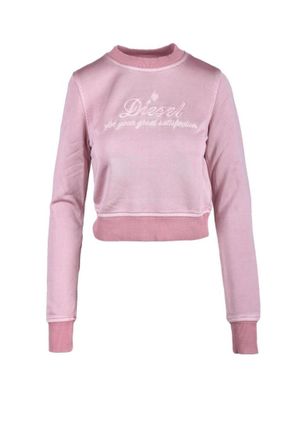Diesel Light Pink Logo Crew Neck Sweatshirt