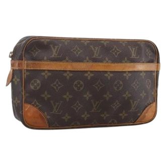 Louis Vuitton Pre-owned Clutches, female, Brown, Size: ONE SIZE Pre-owned Monogram Clutch Bag