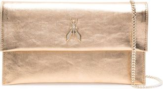 Patrizia Pepe Fly Ceremony clutch - women - Calf Leather - One Size - Gold
