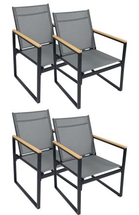 VCM 4 Unids Set Silla De Jard&iacute;n Silla De Sal&oacute;n Ofrece Alta Comodidad De Asiento Dimensiones Aprox. Al. 83 X An. 54 X T. 65 Cm Sillas De Jard&iacute;n Muebles De 