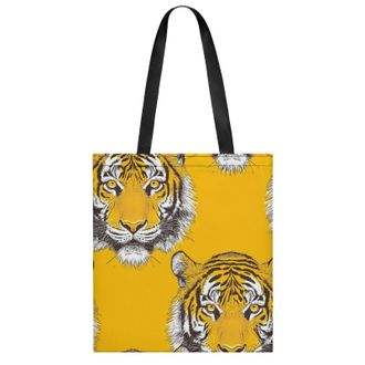 Generic Yellow Tigers Womens Tote Casual Shopping Bag Lightweight Shoulder Bags Hobos Handbag for Work Travel Daily 35x40cm