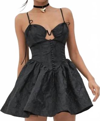 For Love & Lemons Faith Mini Party Dress In Black