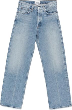 A Gold E Pressed-crease Wide-leg Jeans