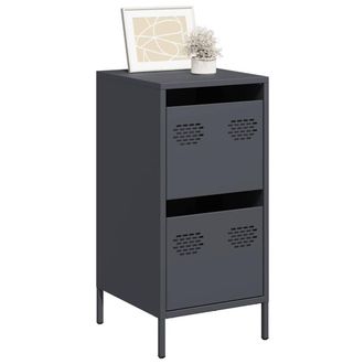 Berkfield Home Sideboard Anthracite 35x39x73.5 cm Cold-rolled Steel in Charcoal