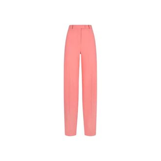 The Attico Jagger High-Waisted Zalm Viscose Broek - Dames - Straight fit broeken - Roze - XS - Polyester - Broeken