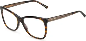 Jimmy Choo London Ladies Brown Square Eyeglass Frames JC362 008600