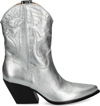 Elena Iachi Stivali cowboy metallizzati 70mm - Argento