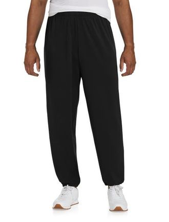 Reebok Performance Jersey Elastic-Hem Tech Pants in Black at Nordstrom, Size 3X Big