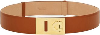Ferragamo adjustable leather belt - women - Calf Leather - 100 - Brown