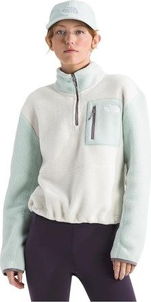 The North Face Yumiori 1/4 Zip Womens Coat White Dune/Opal Frost/Transcendent Grey : 2XL, Fleece/Polyester