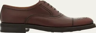 Ferragamo Mens Sebastiano Brogue Calf Leather Oxfords