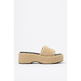 Bimba & Lola Textile High Sole Sandal in Natural at Nordstrom, Size 35
