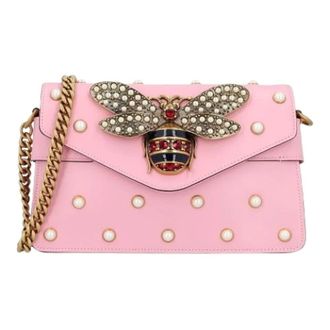 Gucci Pre-owned Queen Margaret schoudertas - Dames - Pre-owned - Roze - Maat: ONE Size Leer