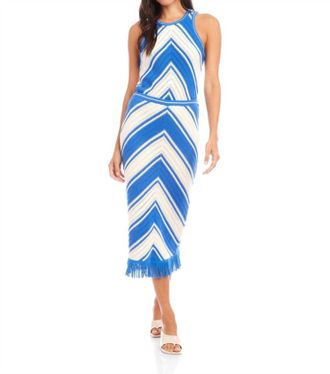 Fifteen Twenty Amber Crochet Skirt In Blue