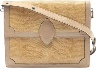 Saint Laurent Pre-owned Cross Body Bags, female, Beige, Size: ONE SIZE Pre-owned Cassandra Leather Shoulder Bag