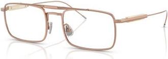 Brunello Cucinelli 53mm Rectangle optical glasses in Gold at Nordstrom