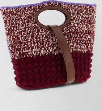 Marni cresta wool chunky-knit tote bag